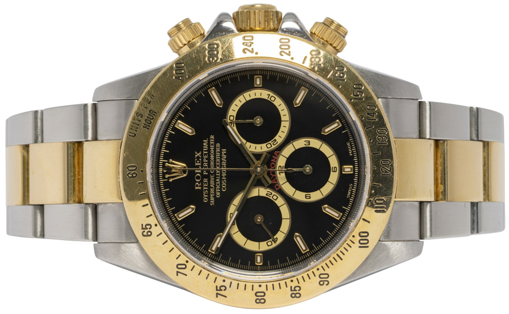 Rolex Daytona 40, Zenith, Sort, Guld/Stål, Oyster
