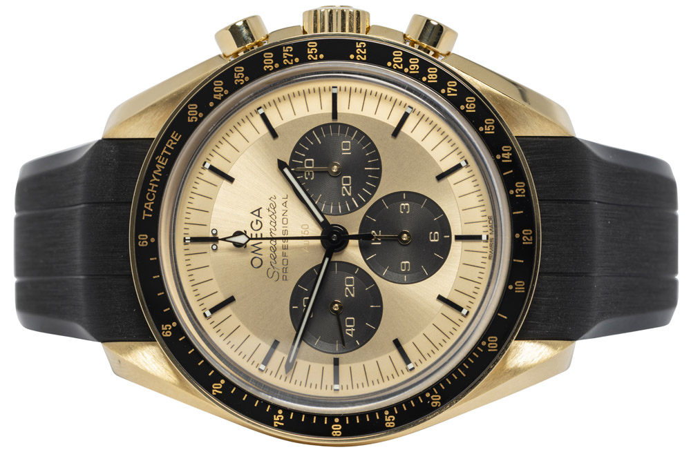 Omega Speedmaster Professional Moonwatch 42, Guld, Gummi