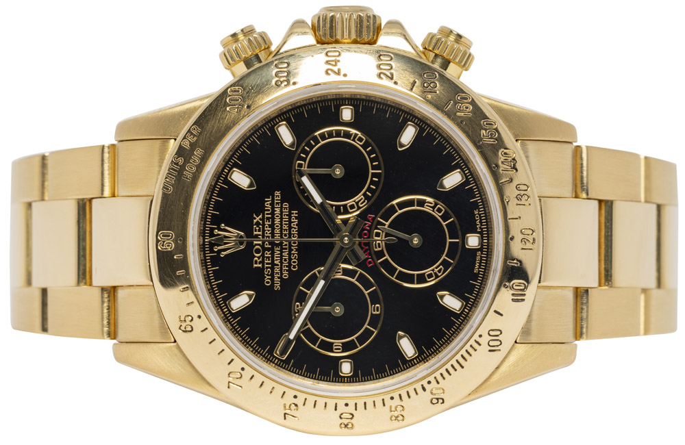 Rolex Daytona 40, Sort, Guld, Oyster
