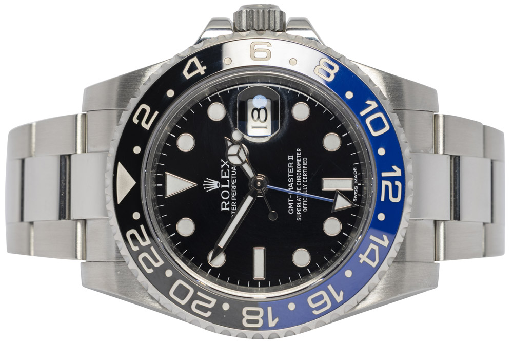 Rolex GMT-Master II 40, Sort, Batman, Stål, Oyster