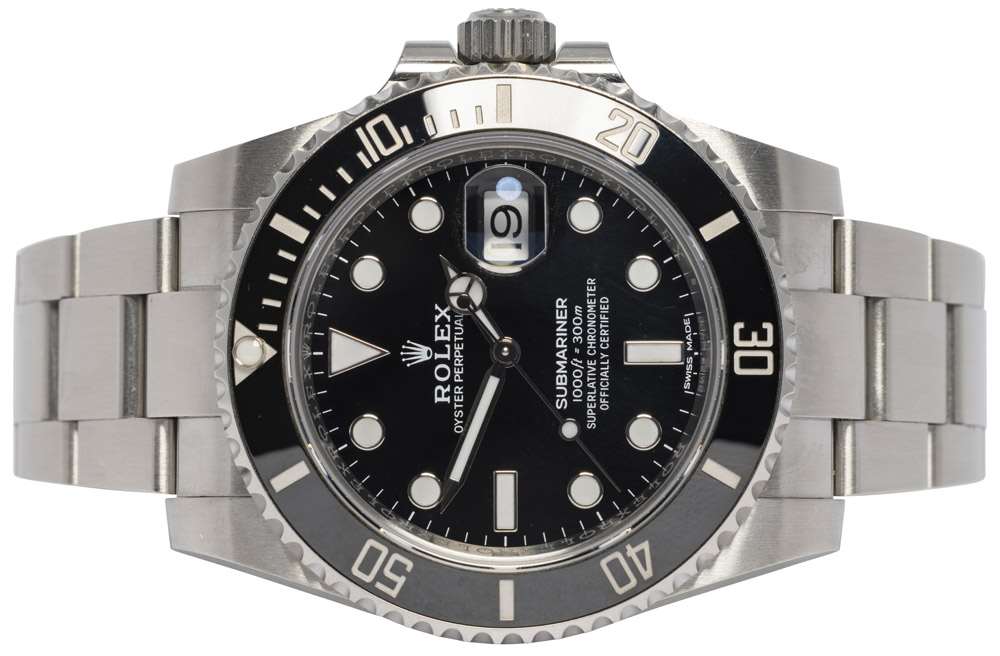 Rolex Submariner Date 40, Sort, Stål, Oyster