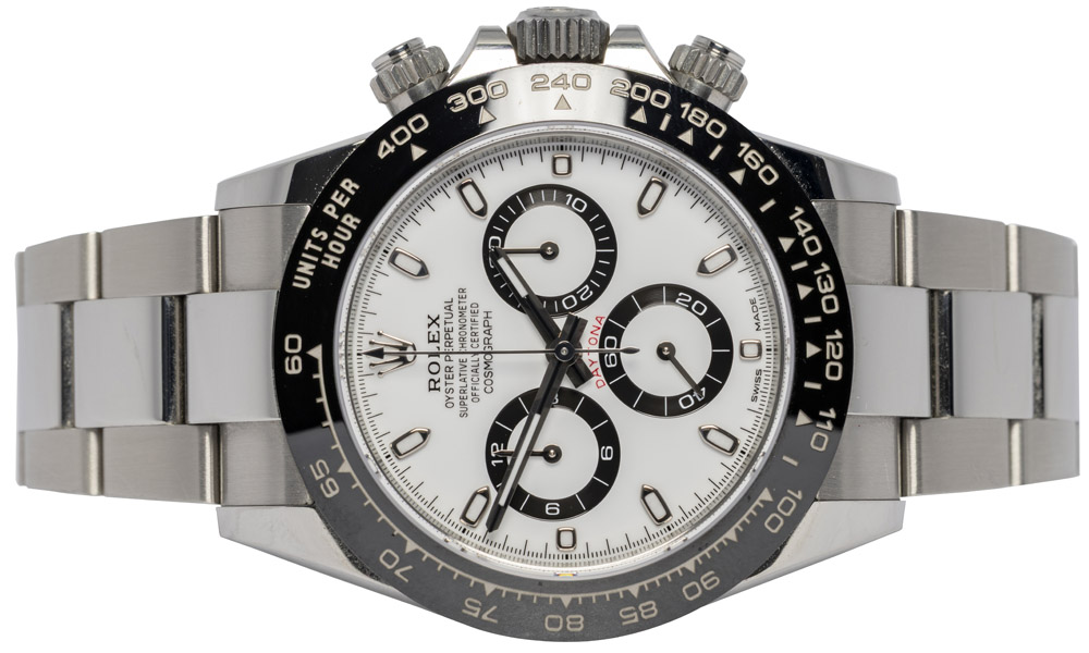 Rolex Daytona 40, Hvid, Stål, Oyster