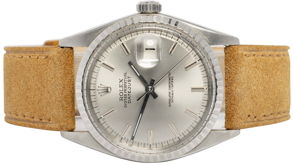 Rolex Datejust 36, Sølv, Stål, Læder