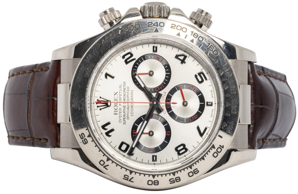 Rolex Daytona 40, Sølv, Hvidguld, Læder