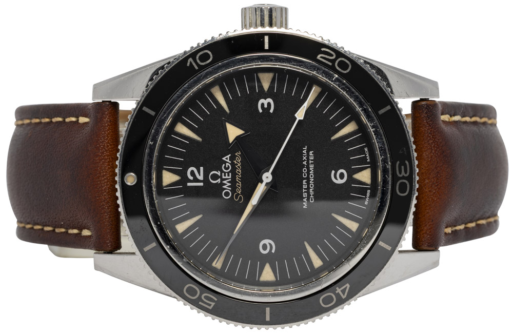 Omega Seamaster Heritage 41, Sort, Stål, Læder