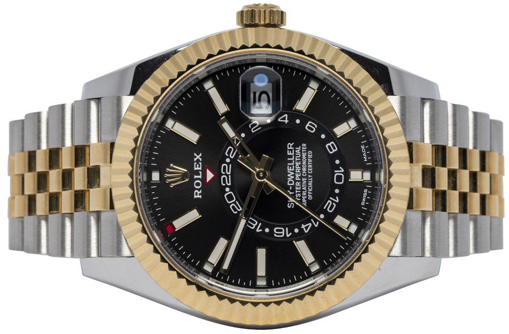 Rolex Sky-Dweller 42, Sort, Guld/Stål, Jubilee