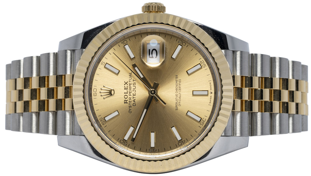 Rolex Datejust 41, Champagne, Guld/Stål, Jubilee