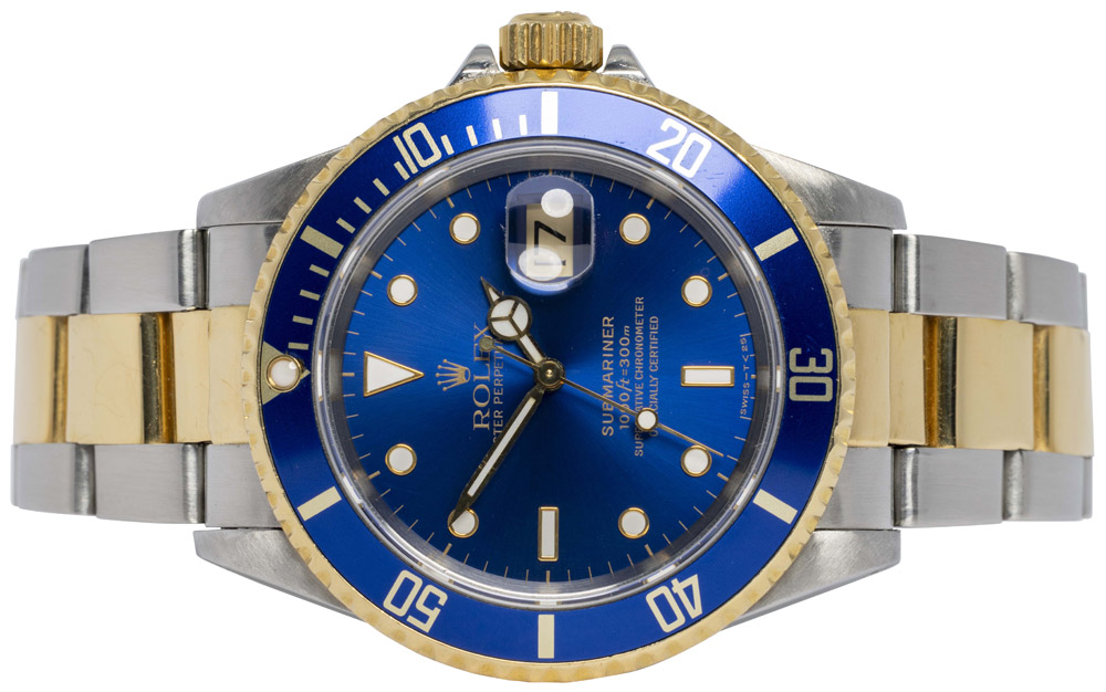 Rolex Submariner Date 40, Blå, Guld/Stål, Oyster