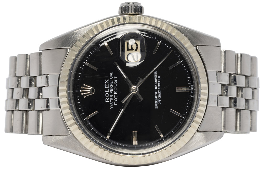 Rolex Datejust 36, Sort, Stål, Jubilee