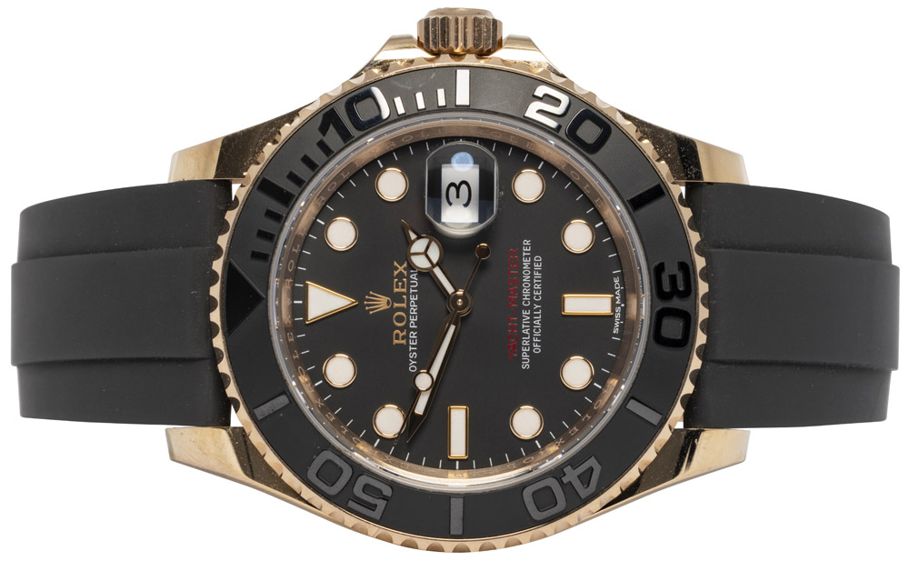 Rolex Yacht-Master 40, Sort, Everose, Oysterflex