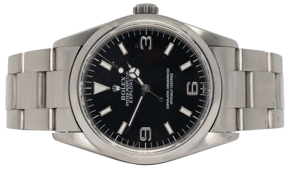 Rolex Explorer I 36, Sort, Stål, Oyster