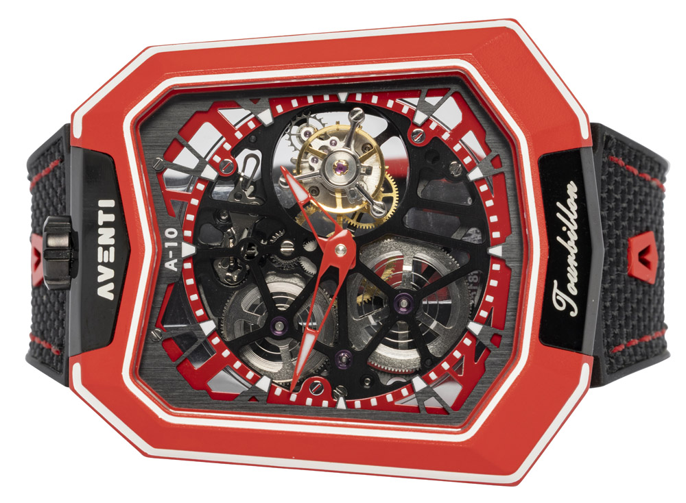 Aventi A-10 Rosso, 48.5 x 55.5, Tourbillon, Titanium