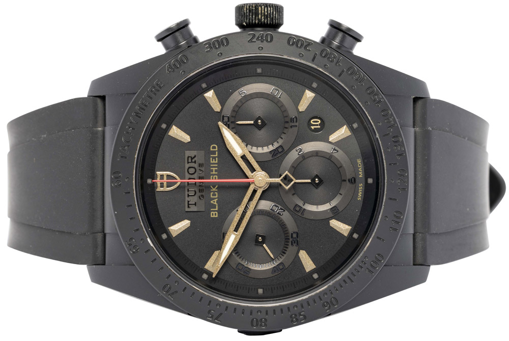 Tudor Fastrider Black Shield 42, Sort, Keramik, Gummi