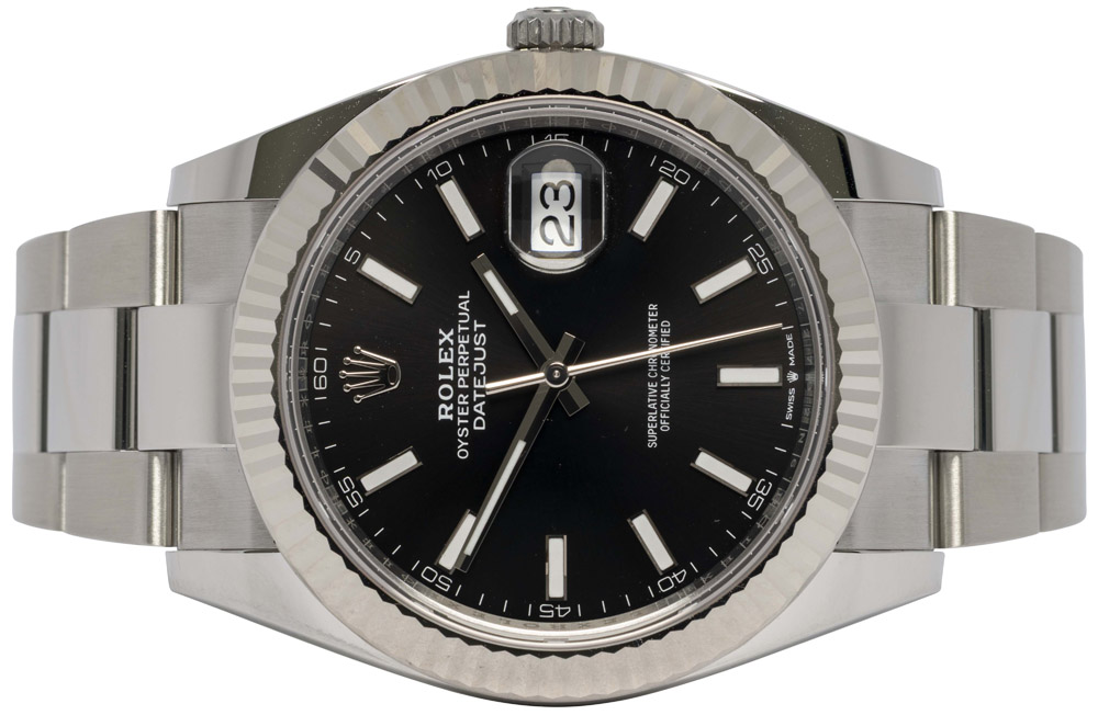 Rolex Datejust 41, Sort, Stål, Oyster
