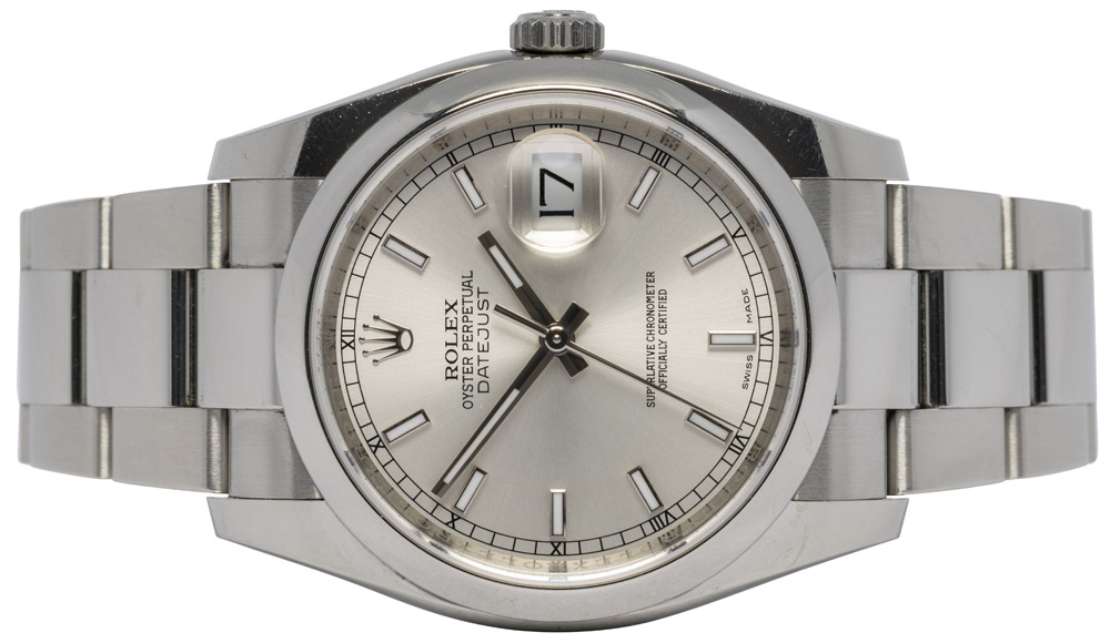 Rolex Datejust 36, Sølv, Stål, Oyster