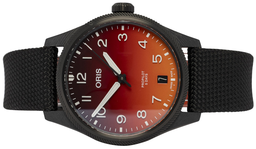 Oris Propilot Coulson Limited Edition 41, Orange, Multi-Piece Carbon Fibre, Titanium, Læder