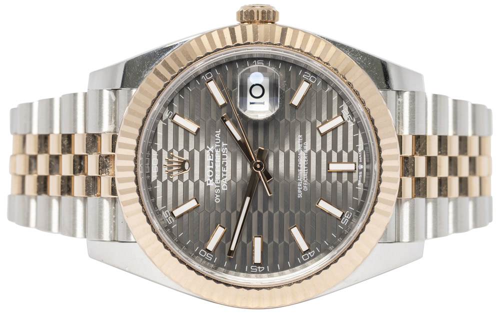 Rolex Datejust 41, Slate Motif, Everose/Stål, Jubilee