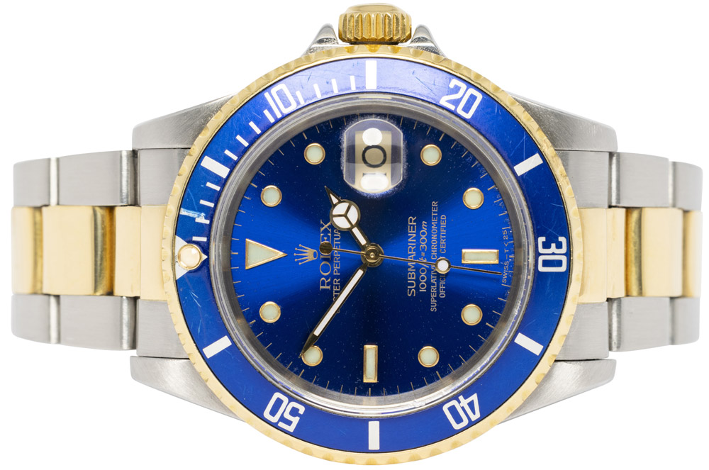Rolex Submariner Date 40, Blå, Guld/Stål, Oyster