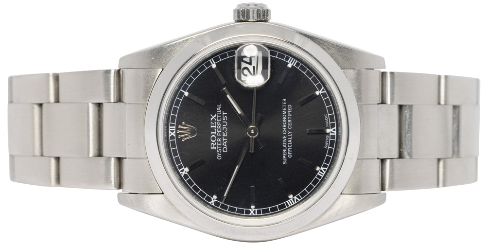 Rolex Datejust 31, Sort, Stål, Oyster