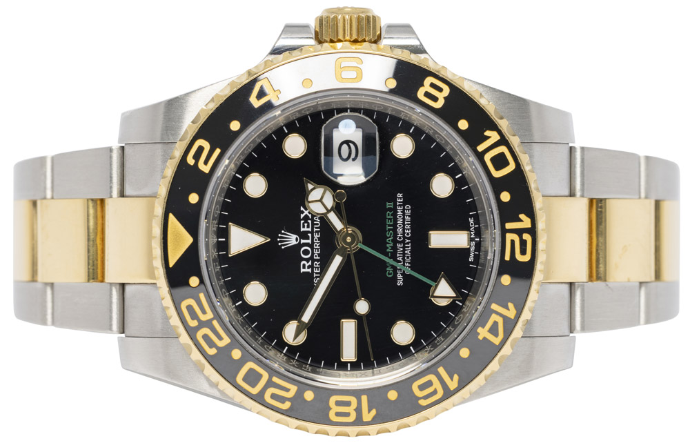 Rolex GMT-Master II 40, Sort, Guld/Stål, Oyster