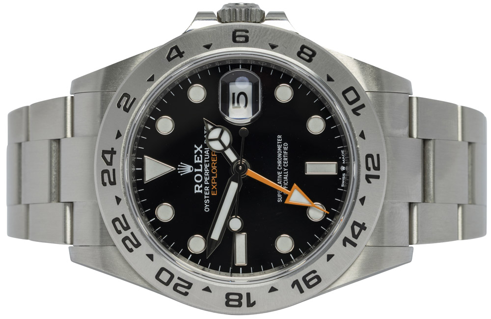 Rolex Explorer II 42, Sort, Stål, Oyster
