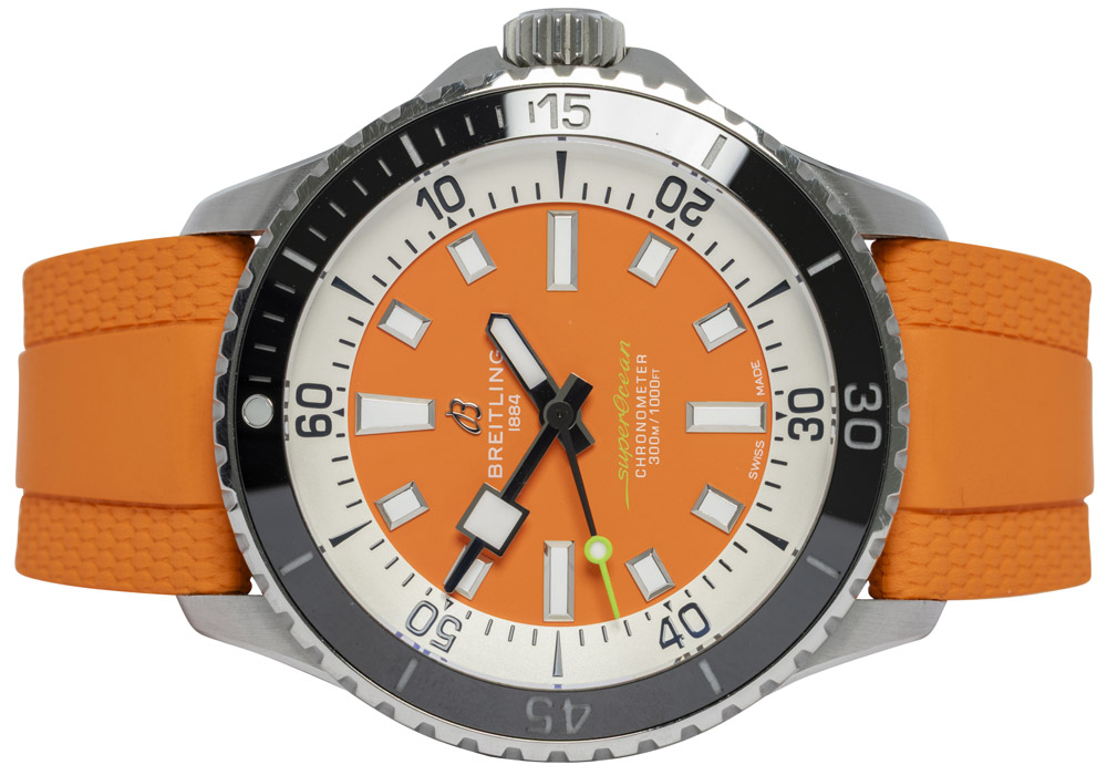 Breitling Superocean Automatic Kelly Slater 42, Orange, Stål, Gummi