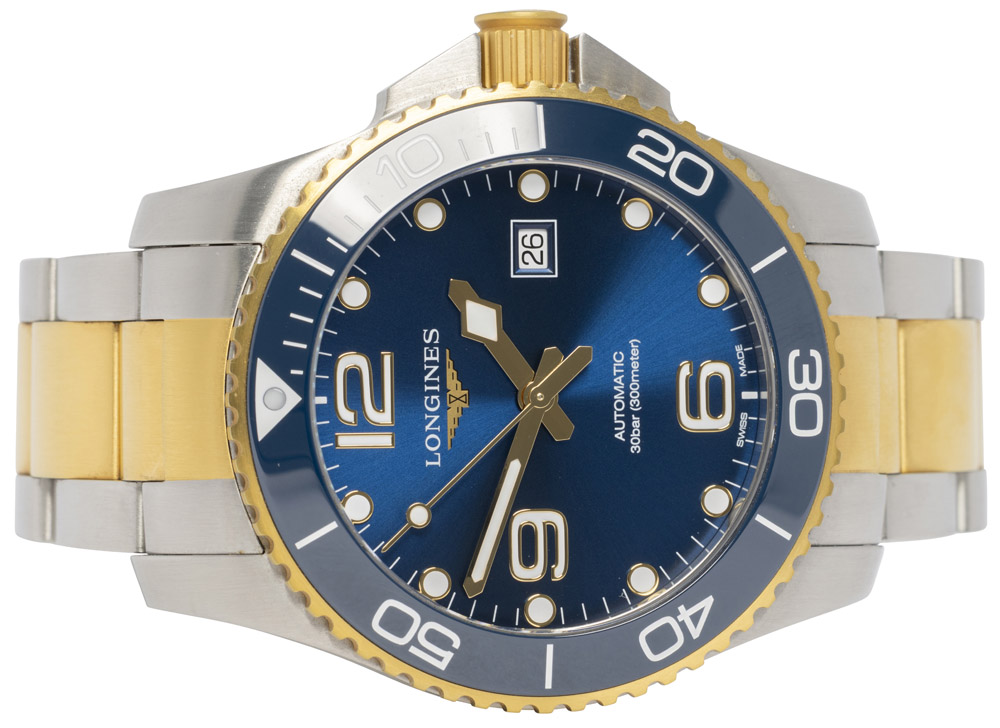 Longines Hydroconquest 41, Blå, Guld/Stål