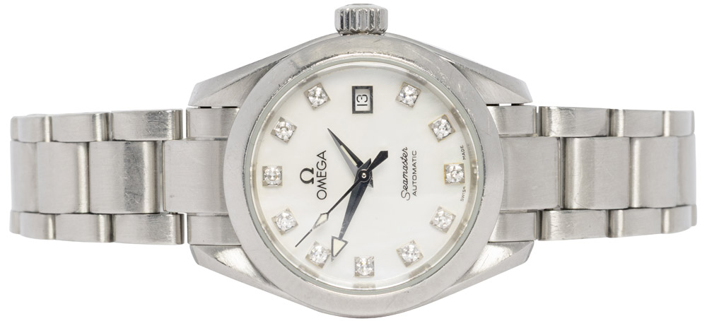 Omega Seamaster Aqua Terra 29.2, MOP Diamant, Stål
