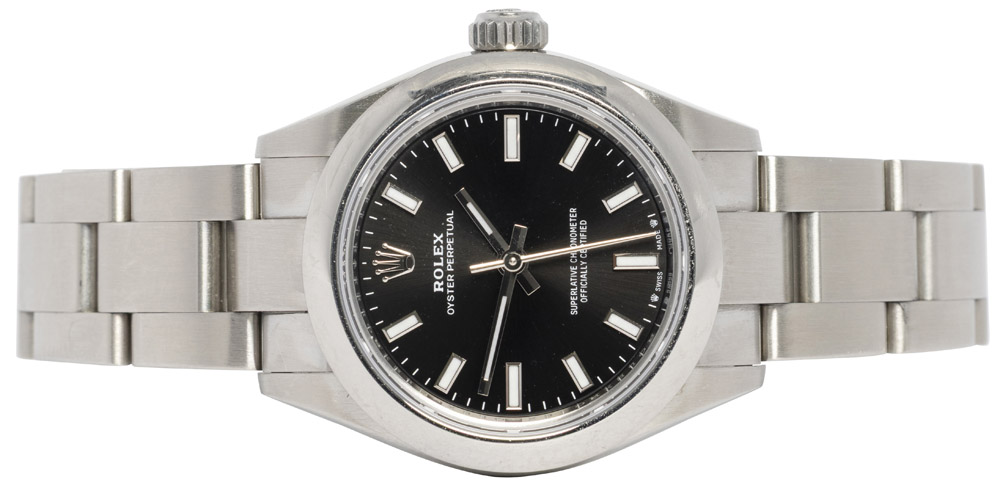 Rolex Oyster Perpetual 28, Sort, Stål, Oyster