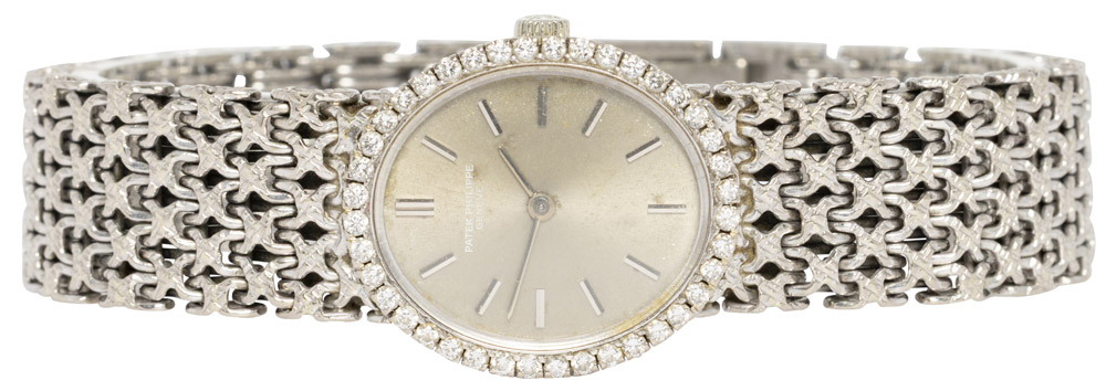 Patek Philippe Ellipse 21x24, Sølv, Diamant, Hvidguld