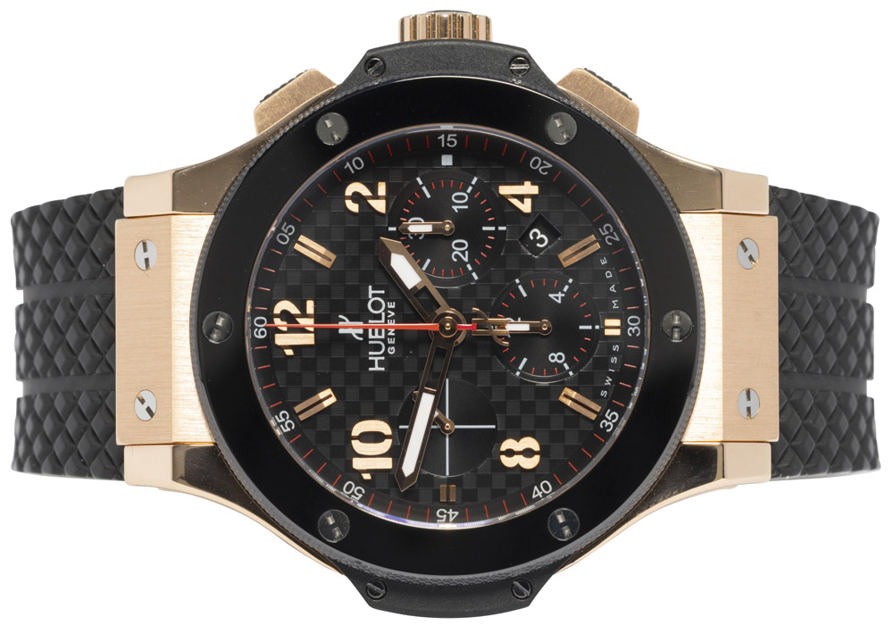 Hublot Big Bang Chronograph 44, Sort, Roseguld, Gummi